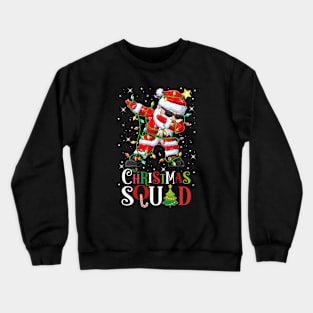 Christmas Squad Dabbing Santa Funny Xmas Sunglasses Crewneck Sweatshirt